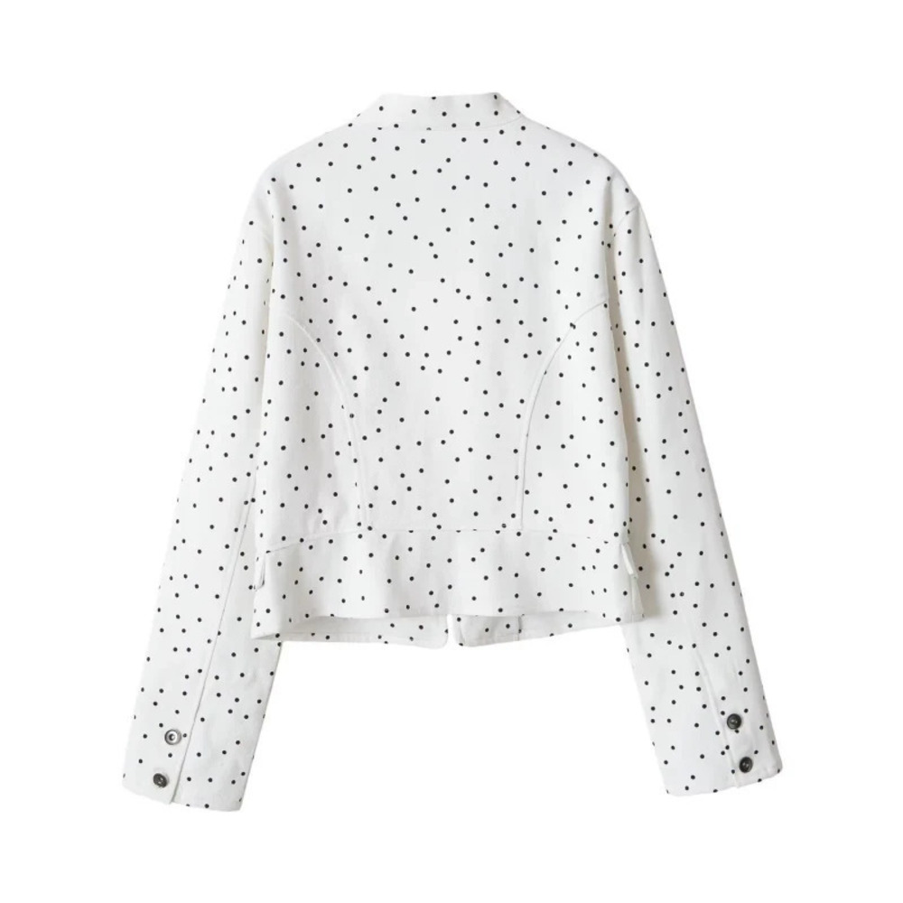 ZARA Unique Design Elegant Long Sleeve Polka Dot Jacket
